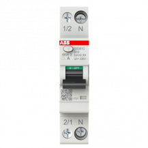 ABB DS301C B10 A300 FI/LS-Schalter Typ A, 300 mA, 6 kA, 1P+N, B-Char., 10 A 1 Teilungseinheit