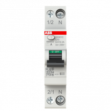 ABB DS301C C10 A300 FI/LS-Schalter Typ A, 300 mA, 6 kA, 1P+N, C-Char., 10 A 1 Teilungseinheit