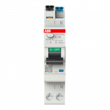 ABB DSX301C C16 A300 FI/LS-Schalter Typ A, 300 mA, 6 kA, 1P+N, C-Char., 16 A FlexLine Push-in Technologie 1 Teilungseinheit