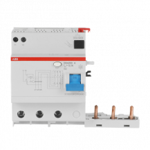 ABB DDA203 A-63/0.1 FI-Block für S203/S303 3P, Typ A, 63A, 100mA