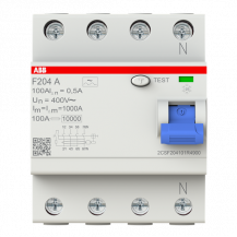 ABB F204 A-100/0.5 FI-Schutzschalter 4P, Typ A, 100A, 500mA