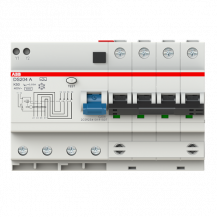 ABB DS204 A-K50/0.03 FI/LS-Kombination 6kA, 4P, Typ A, K 50A, 30mA