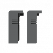 ABB LTC XT5 3p TERMINAL COVERS LOW 2pcs Anschlussabdeckungen, flach, nur für rückseitigen Anschluss, 3polig Zubehör für XT5