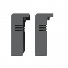 ABB LTC XT5 4p TERMINAL COVERS LOW 2pcs Anschlussabdeckungen, flach, nur für rückseitigen Anschluss, 4polig Zubehör für XT5