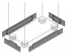 ABB IS2-ZN1000 2 Sockelblenden H=100mm B= 1000mm, Lackierung: grau, RAL 7012