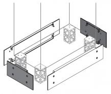 ABB IS2-ZN5002 2 Sockelblenden C2 H=200mm, B=500mm, Lackierung: grau, RAL 7012