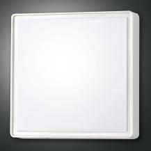 Oban Quadratische Deckenleuchte IP65 Weiss von Fabas Luce mit neutalweißem Licht