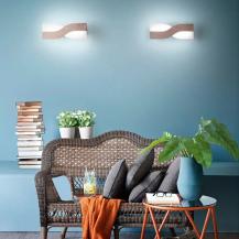 Riace LED Wandleuchte Bronze satiniert Fabas Luce