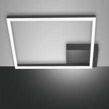 Quadratische Bard LED Deckenleuchte Anthrazit 42x42cm Fabas Luce