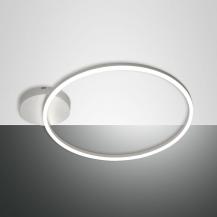 Ringförmige Giotto LED Deckenleuchte in elegantem Weiss Fabas Luce