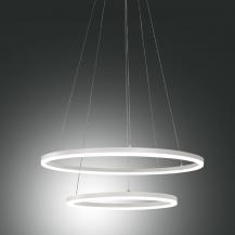FABAS LUCE FAB-3508-45-102-01 Giotto LED Pendelleuchte 2-fach Ø40/60cm 52W Warmweiß Weiß dimmbar Smartluce