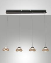 FABAS LUCE FAB-3547-48-125-01 Arabella LED Pendelleuchte 4-flammig Leiste 32W 3000K Amber Smartluce