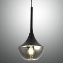 Apollo Pendelleuchte aus Metall & Glas in Schwarz im Retro-Look von Fabas Luce