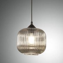 Dock Pendelleuchte Grau in Riffeloptik italienisches Design von Fabas Luce