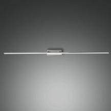 Große 110cm Nala LED Wandleuchte als Spiegel- und Bilderleuchte in Chrom von Fabas Luce