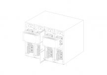 ABB KitJumpE4.2 1600-2000 UL -A- 2psLS INST Anschlusskit für Leistungsschalter Emax2 1500 V DC 4P installiert