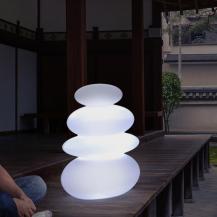 New Garden Balans 70 dekorative Outdoor Stehlampe LED-Steine Akku & RGB