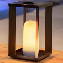 New Garden SIROCO Tischlampe klein 30cm schwarz Akku dimmbar Fernbedienung In&Out IP54