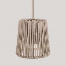 New Garden CONTA Mini LED Akku-Hängeleuchte USB-Aufladung, Fernbedienung, IP54 - aus recyceltem PVC mit warmweißem Licht  Ø 14,5 - Farbe Taupe Grau