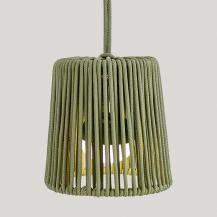 New Garden CONTA Mini LED Akku-Hängeleuchte USB-Aufladung, Fernbedienung, IP54 - aus recyceltem PVC mit warmweißem Licht  Ø 14,5 - Farbe Weiches Grün