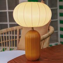 New Garden SOLAR-TISCHLAMPE RACHEL 45 in Senf In&Out IP65 mit Fernbedienung und warmweiße Lichtfarbe