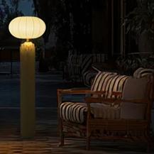 New Garden Solar Stehlampe RACHEL 145 Oliven Grün mit Akku, Fernbedienung, Dämmerungssensor, warmweißes Licht IP65 143cm hoch