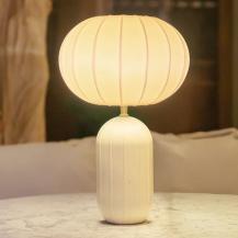 New Garden SOLAR-TISCHLAMPE RACHEL 45 in Mattbeige In&Out IP65 mit Fernbedienung und warmweiße Lichtfarbe