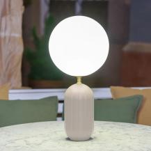 New Garden Monica 50 Akku Tischleuchte in Dünenbeige In&Out IP54 mit Fernbedienung und Tunable White Lichtfarbe