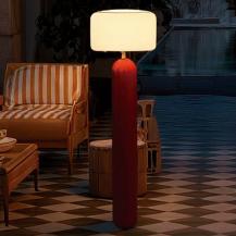 New Garden Solar Stehlampe PHOEBE 145 Bordeauxrot mit Akku, Fernbedienung, Dämmerungssensor, warmweißes Licht IP65 143cm hoch