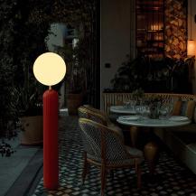 New Garden Stehlampe MONICA 150 Bordeauxrot mit Akku, Fernbedienung, warm- und kaltweißes Licht IP65 153cm hoch