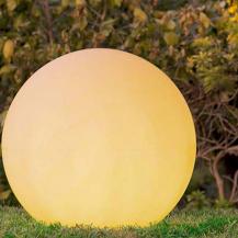 New Garden Große BULY 60 LED Gartenkugel weiss IP65 230 Volt mit Stecker und 2 M Kabel Ø 60 cm mit warmweißem Licht