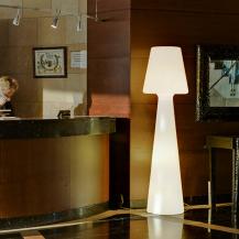 New Garden Riesige repräsentative Lola 200cm Design-Stehleuchte für aussen und innen IP65, warmweißes Licht