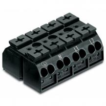 WAGO 862-9504 4-Leiter-Geräteanschluss Klemme PE-N-L1-L2 4 mm² schwarz