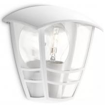 Philips myGarden Außenwandleuchte Creek Laternenform weiß aus Aluminium