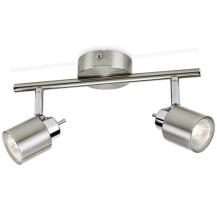 Philips 2er Meranti Decken-/Wandspot in Chrom mit 2 x GU10 Fassung IP20 - GU10 Leuchtmittel nicht enthalten