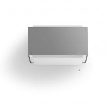 Philips myGarden Außen Wandleuchte Hedgehog Hellgrau aus Aluminium wetterfest mit IP44-Schutz