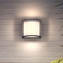 Philips myGarden Außenwandleuchte Samondra Anthrazit für Garten und Terrasse