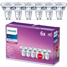 6er-Set PHILIPS GU10 LED Reflektor 4,6W wie 50W 36° Ausstrahlwinkel Neutralweißes Licht 4000K