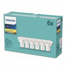6er Pack PHILIPS LED Strahler GU10 4.7W (50W) 36° 2700K