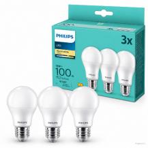 3-er Set PHILIPS LED A67 E27 13W wie 100W – 1521lm 2700K Warmweiß 150° nicht dimmbar