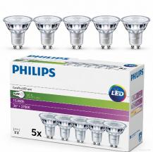 5er Vorteilspack PHILIPS CorePro LED GU10 4,6W wie 50W – 355lm 2700K Warmweiß nicht dimmbar