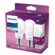 2-er Set PHILIPS E27 LED Lampe leistungsstark 10.5W wie 100W neutralweißes blendfreies Licht 4000k