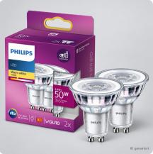 2er-Pack Philips LEDClassic PAR16 GU10 LED-Spot 4,6W wie 50W 355 lm 2700K warmweiß 36°