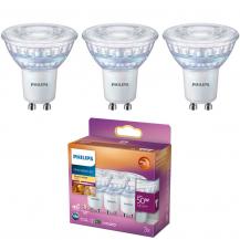 3er Pack Philips GU10 Strahler 3.8W wie 50W 36° 2200-2700K WarmGlow dimmbar