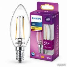 PHILIPS E14 LED Leuchtmittel in Kerzenform klar Filament 2W wie 25W warmweisses Licht