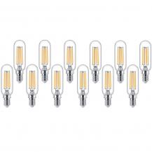 10er Sparpack PHILIPS T25 E14 Filament LED-Lampe schmal 4,5W wie 40W warmweiß