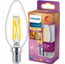 PHILIPS LED Classic B35 E14 5,9W wie 60W 806lm 2200–2700K WarmGlow dimmbar