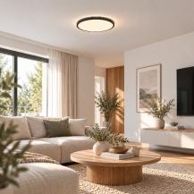 Philips SuperSlim SceneSwitch LED-Deckenleuchte 15W 1300 lm 2700K warmweiß IP44 Ø 250 mm schwarz