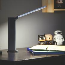Philips Akku USB LED Schreibtischleuchte Amber in Grau dimmbar