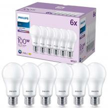 6er Set matt PHILIPS LED Lampe E27 A67 13W = 100W 1521lm 4000K kaltweiß